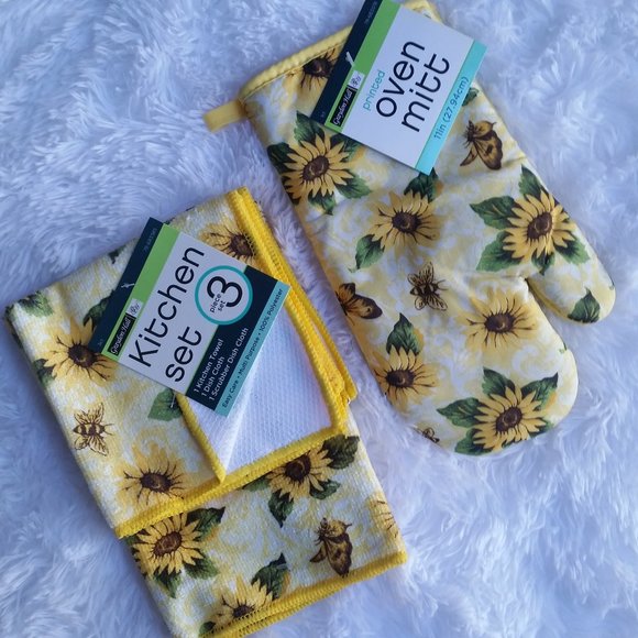 Summer Sunflower Bees Kitchen Set (4 pc) - Picture 2 of 7